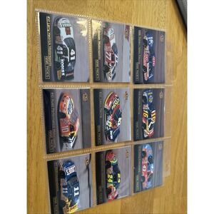 1996 Pinnacle Zenith Pole Position NASCAR 1996 Rides Trading Card Lot 9 Cards
